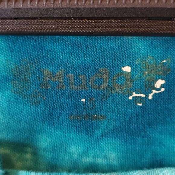 MUDD tye dye tee juniors medium turqoiose green - Picture 2 of 5